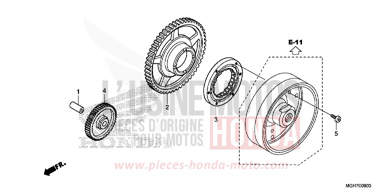 EMBRAYAGE DE DEMARRAGE de VFR1200X "Crosstourer" Méca DEGITAL SILVER METALLIC (NHA30B) 2015
